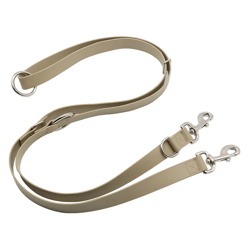 Beige bag strap with metal clasp