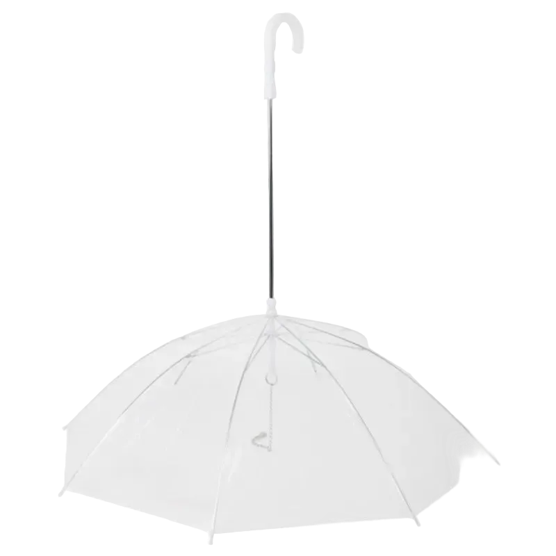 White umbrella for dogs