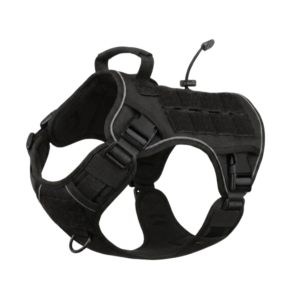 Elite Tactical No-Pull Dog Harness - Black color