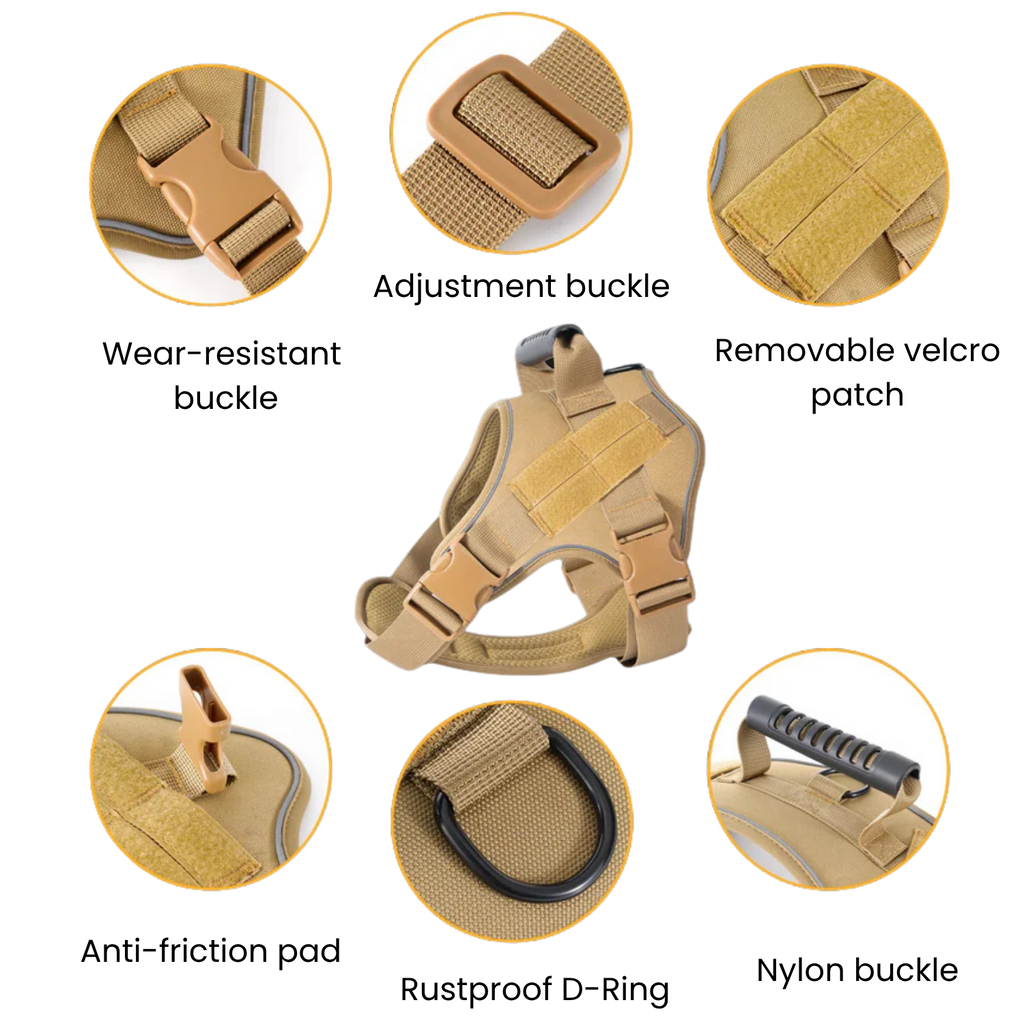 Lightweight Tactical Dog Harness Features