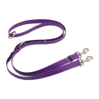Purple dog leash with metal clips 